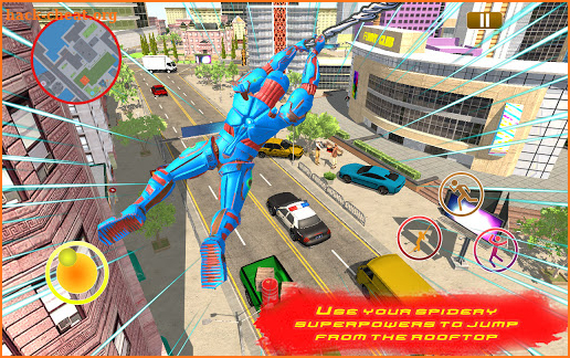 Flying Robot Spider Rope Hero-Vegas Crime Gangster screenshot