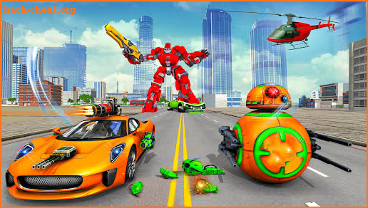 Flying Snake Robot Car Games screenshot