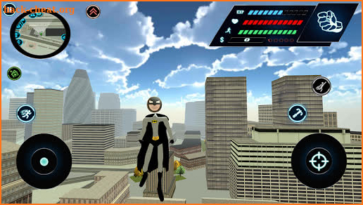 Flying Stickman Bat Rope Hero screenshot