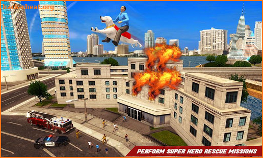 Flying Superhero Dog Hero City Rescue: Dog Games screenshot