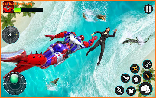 Flying Superhero Robot Captain Girl:US Lady Fight screenshot