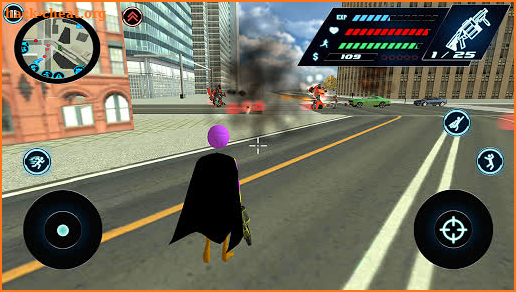 Flying Thanos Stickman Rope Hero Gangster Crime screenshot