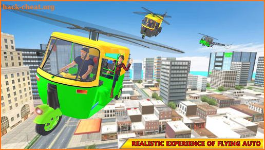 Flying Tuk Tuk Auto Rickshaw Driver : Taxi Games screenshot