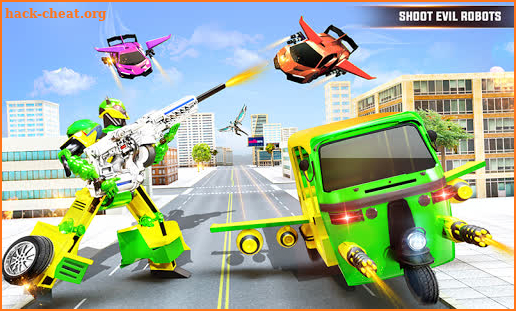 Flying Tuk Tuk Robot Transform: Hero Robot Games screenshot