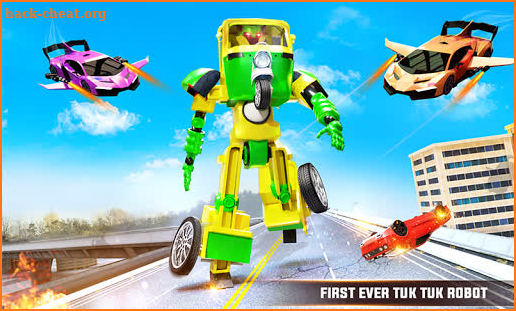 Flying Tuk Tuk Robot Transform: Hero Robot Games screenshot