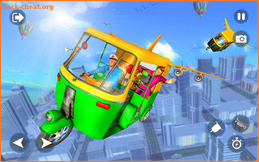 Flying Tuk Tuk Simulator:City Transport Games screenshot