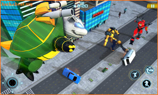 Flying Turtle Robot Car Transforming Robot Games screenshot