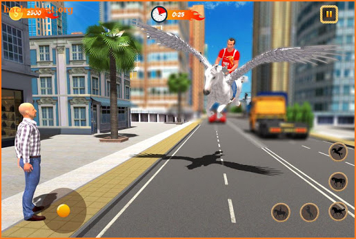 Flying Unicorn Horse Pizza Delivery Boy screenshot