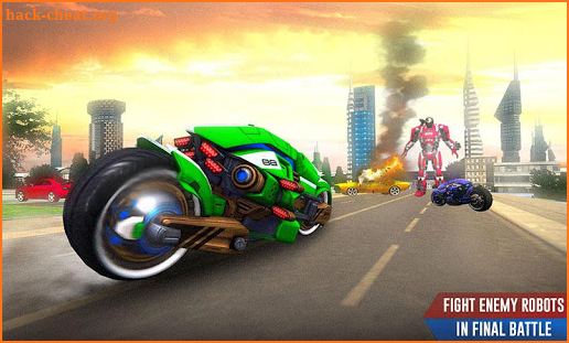 Flying US Police Bike Transform Robot Bike Games screenshot