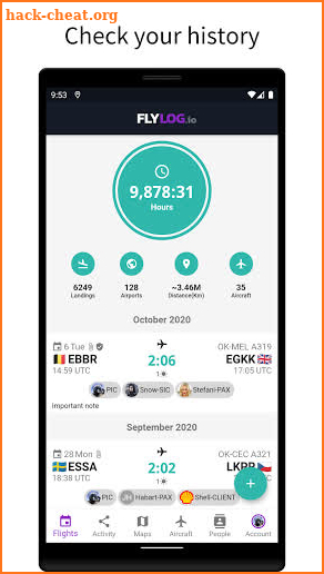 FlyLog.io: Pilot Logbook with VFR navigation screenshot