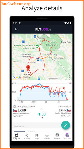 FlyLog.io: Pilot Logbook with VFR navigation screenshot