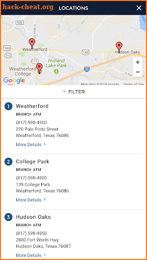 FNB Weatherford screenshot