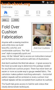 Fold Over Cushion Fabrication screenshot