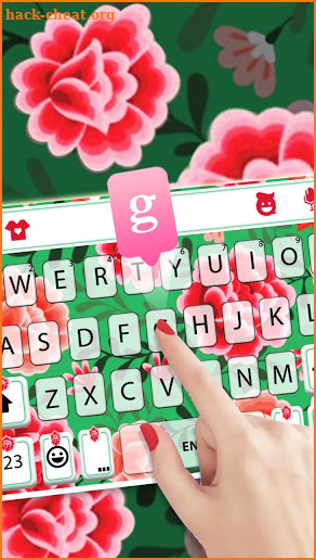 Folk Flower Pattern Keyboard Theme screenshot