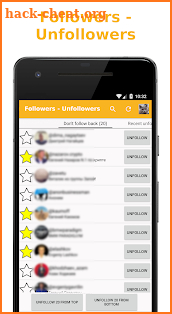 Followers - Unfollowers screenshot