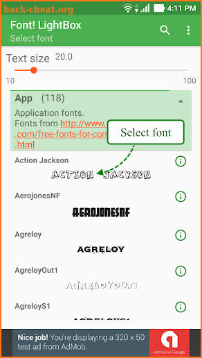 Font! Lightbox tracing app screenshot