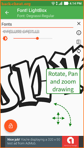 Font! Lightbox tracing app screenshot