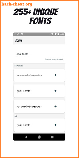 Fonty - stylish fonts for Instagram / WhatsApp screenshot