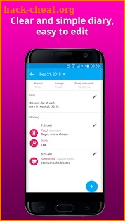 Food and Symptoms Diary screenshot