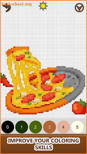 Food Color by Number - Pixel Number Draw Coloring screenshot