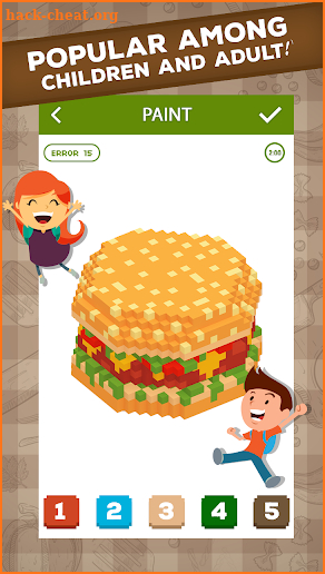 Food Coloring: Pixel Art by Number screenshot