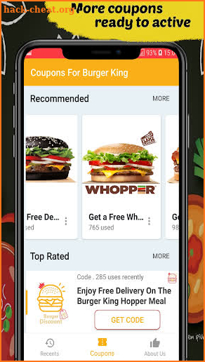 Food Coupons For Burger King screenshot