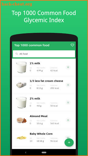 Food Glycemic Index - GI GL Net Carbohydrates screenshot