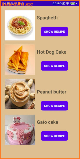 Food Library - Application screenshot