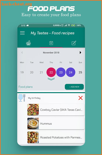 Food recipes, make your food plans screenshot