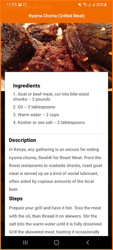 Foods of Kenya screenshot