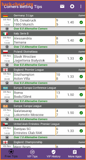 Football Betting Tips - Corner screenshot