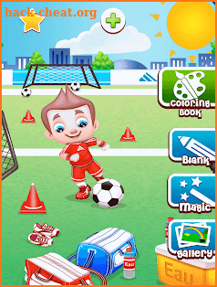 Football coloring book game screenshot