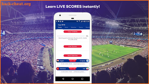 Football Cup 18 - International Live Scores, News screenshot