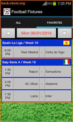 Football Fixtures screenshot