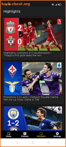 Football highlights-live football video highlights screenshot