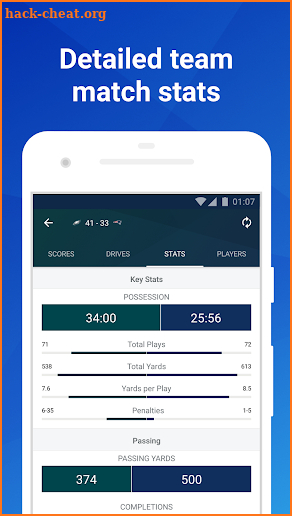 Football Live: Live NFL scores, stats and news. screenshot