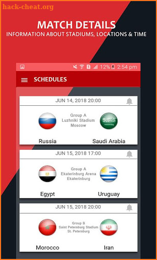 Football Live Score & Schedule App -World Cup 2018 screenshot