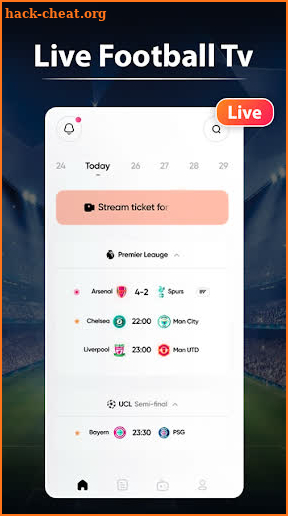 Football live TV App screenshot