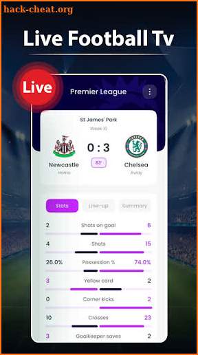 Football live TV App screenshot