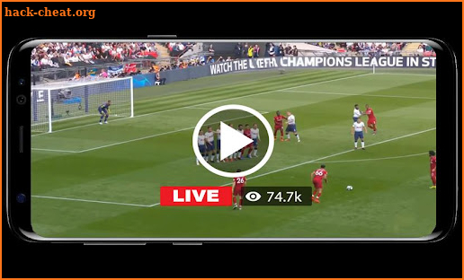 Football live TV streaming screenshot