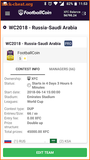 FootballCoin screenshot