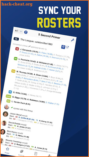 Footballguys Fantasy Football League Dominator screenshot