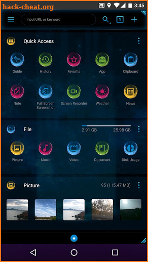 fooView Theme - Mysterious Blue screenshot