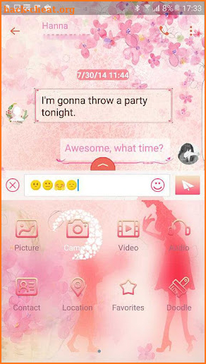 For love Next SMS Skin screenshot