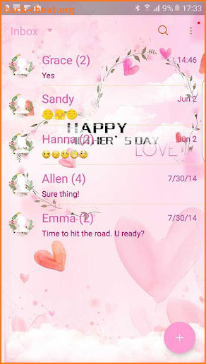 For love Next SMS Skin screenshot