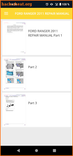 FORD RANGER 2011 SERVICE REPAIR MANUAL screenshot