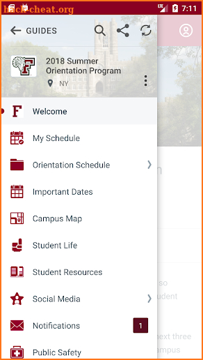 Fordham Rose Hill Orientation screenshot