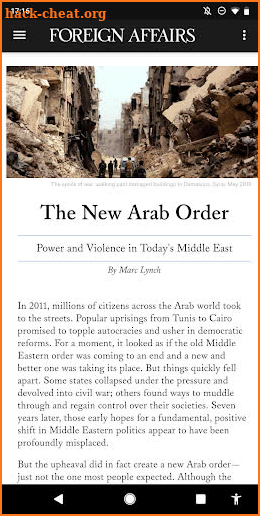 Foreign Affairs Magazine screenshot