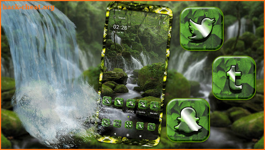 Forest Waterfall Theme screenshot