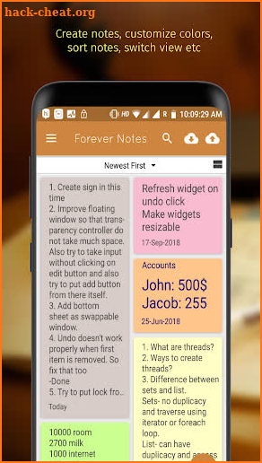 Forever Floating Notes Pro - Save and keep ideas screenshot